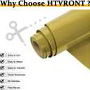 HTVRONT HTV Vinyl Rolls Heat Transfer Vinyl - 12" x 15ft Gold HTV Vinyl for Shirts, Iron on Vinyl for All Cutting Machines - Easy to Cut & Weed for DIY Heat Vinyl Design (Gold)