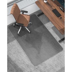 Blvornl Frosted Clear Chair Mat for High Pile Carpet and Hardwood Floor, 32.3"*53" Hard Material Chair Mat, Heavy Duty Computer Chair Mats for Rolling Chairs, Desk Floor Rug for Office and Home Grey