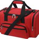 Small Duffel Bag 17 inch Carry On Weekender Bag for Travel Gym Sport (17x10x9 in) - Red