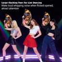 2 PCS Where Them Fans At Clacking Fans for Line Dancing, 13 Inches Large Festival Folding Fan, Boots On The Ground, 210D Oxford Cloth Pop Fan for Music Festival, Concert, Wedding, Halloween Party