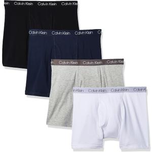 Calvin Klein Boys Performance Boxer Brief Underwear 4-Pack (Medium)