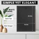 A2 Poster Frame, 16.5x23.4 Picture Frame Matted to 11.7x16.5, Solid Wood A2 Picture Frame-Horizontal and Vertical Wall Hanging for Home, Exhibition, Caffe(Black)
