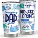 SANDJEST Tumbler For Dad 20oz Dad Jokes Stainless Steel Insulated Tumblers Coffee Travel Mug Funny Cup Gift for Dads Father Papa Birthday Christmas