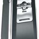 Hamilton Beach Smooth Touch Electric Automatic Can Opener with Easy Push Down Lever, Eliminates Sharp Edges, Opens All Standard Size and Pop Top Cans, Extra Tall, Black and Chrome (76606AG)