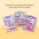Melissa & Doug Puffy Sticker Activity Books Set of 3 Dress-Up, Princess & Mermaid, with 208 Reusable Stickers and Fold-Out Scenes, Mess-Free Travel Toys for Kids Ages 4+ - FSC Certified