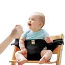 Lychee Harness Seat for High Chair Baby Feeding Safety Seat with Strap, Toddler Booster Harness Belt Portable Dining Seat Strap for Travel Home Restaurant Shopping (Black)