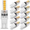 12 Volt Low Voltage Wedge Base Led Landscape Bulbs T5 T10 3W 300lm,T5 Malibu Path Garden Light Bulbs,921 922 912 194 168 T10 RV Camper Trailer Motorhome Marine Boat Dome Light,2700K Warm White,10 Pack