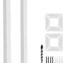 3FT White Sturdy Non-Slip U-Shaped Safety Guardrail, Equipped with Decorative Cover, Retro Industrial Iron Handrail, Stylish & Safe Grab Bars, for Indoor and Outdoor Steps