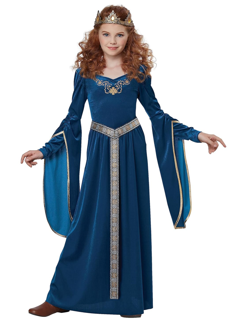 Medieval Princess Girls Costume, S