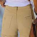 HUUSA Women's Ripped Denim Shorts High Waist Distressed Jean Shorts Casual Rolled Hem Frayed Short Jeans with Pockets (XL)