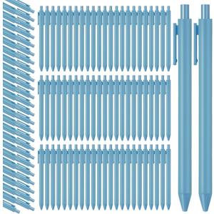 Fulmoon 50 Pcs Ballpoint Pens Bulk Retractable Comfortable Writing Pens Cute Christmas Supplies in Medium Point 1.0 mm for Teacher Office Home Baby Shower (Light Blue,Black Ink)