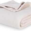 Berkshire Blanket Microfleece Queen Size Bed Blanket Macadamia,Lightweight Soft Breathable Plush Micro Fleece Blanket for Bed Couch Sofa,90x90 Inches