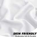 KGORGE White Kitchen Curtains 45 inch Length, Privacy Room Darkening Drapes Thermal Insulation Noise Reducing Curtains for Kids Room, Back Tab Rod Pocket, W34 x L45 inches, 2 Panels