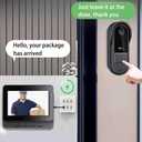 TKMARS Doorbell Camera Wireless No Subscription 1080P, Waterproof Door Bell Camera with Monitor Screen Free Storage NO WiFi and APP Needed, Video Intercom Two-Way Audio, 170 View Angle,Night Vision