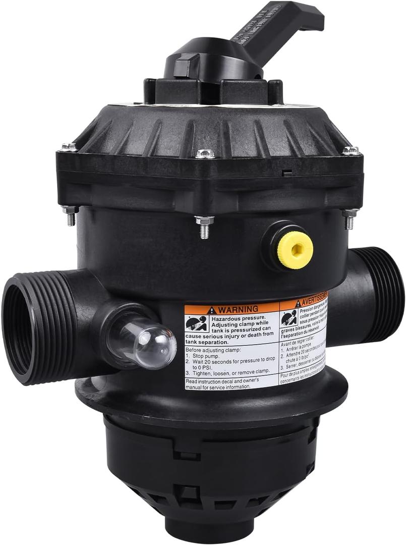 262506 1-1/2 6-Way Clamp Style Valve Compatible with Pentair 262506 Multiport Valve, Compatible with Tagelus/Sand Dollar/Meteor Pool and Spa Sand Filters Replace 4600-2506, 4600-2507