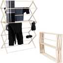 Pennsylvania Woodworks Clothes Drying Rack: Solid Maple Hard Wood Laundry Rack for Blankets, Towels, Bedding & More, Heavy Duty Folding Drying Rack, Made in USA, No Assembly Needed, XXLarge
