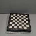 Metal Chess Set for Adults and  Marbling Chess Board with Chess Pieces  Travel Chess Sets with Extra Queens with zinc Alloy Metal Pieces  Ideal for Beginners and Professional Players