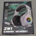 Ozeino Gaming Headset for PC, Ps4, Ps5, Xbox Headset with 7.1 Surround Sound Gaming Headphones with Noise Canceling Mic, LED Light Over Ear Headphones for Switch, Xbox Series X/S, Laptop, Mobile White