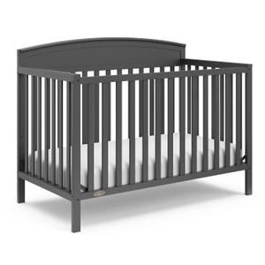 Graco Benton 5-in-1 Convertible Crib GREENGUARD Gold Certified, Converts from Baby Crib to Toddler Bed, Daybed and Full-Size Bed, Fits Standard Full-Size Crib Mattress (Gray)