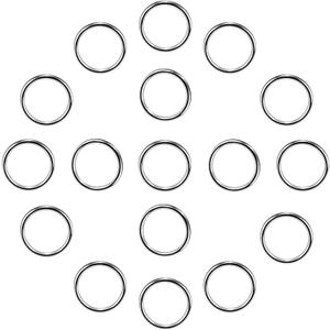 Rings Metal Buckle Loops Crafts Purse Bag Webbing Strap Backpack Making Dog Leash Collar Hardware, 5 Pack