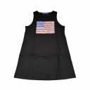 Women's Independence Day American Flag Sequin Shirt USA Sequins Star Shirts Tee for Women L