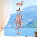 Dachshund Wind Chimes - Christmas Decorations,Garden Gifts for Women,Patio & Nursery, Memorial Day Gifts for Mom/Wife/Daughter, Whimsical Yard Decorations with Soothing Tones
