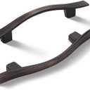 KNOBWELL 30 Pack 3 inch Curved Kitchen Cabinet Handles Oil Rubbed Bronze, Vintage Dresser Drawer Pulls for Cupboard Cabinet Vanity Closet, 3 Inch Hole Spacing Cabinet Pulls