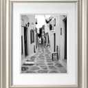 Malden International Designs Classic Wall Mouldings Eaton Double Matted Picture Frame, 17.5"L x 14.5"W, Silver, 8 X 10/11 X 14"