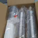 [100 Sets - 12oz Round Bottom Clear Plastic Cups with Lids and Straws, Disposable Iced Coffee Cups with Lids To Go Cold Drink Cups for Smoothies, Juices, Party Catering