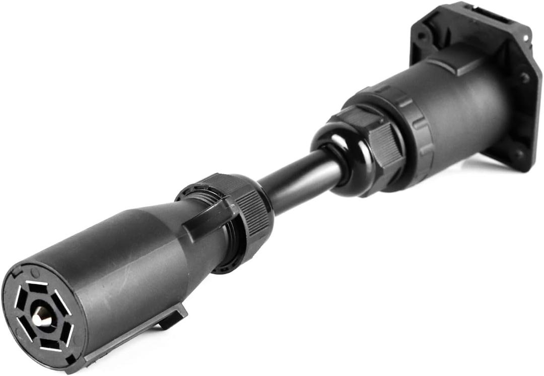 7 Way Connector Adapter with Power Switch Replace 2021132201 Camera Adapter System 7 Pin Adapter for RV Trailer Camera System # F2BC004XXBK