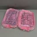 Kacctyen 6 Pcs Coquette Pink Bow Makeup Bags Gifts Accessories for Cosmetic Bags Pink Bow Gift Clear PVC Cheer Case Toiletry Zipper Pouch Waterproof Travel Toiletry Handbag Purses Organizer for Women