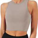 Natural Feelings Nudi Sports Bras for Women Removable Padded Yoga Tank Tops Sleeveless Fitness Workout Crop Tops S