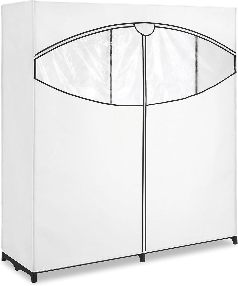 Whitmor 60-inch Extra-Wide Clothes Closet, 60 with White Cover