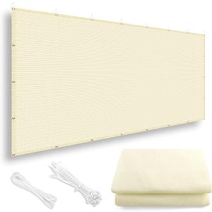 LOVE STORY 6x8FT Shade Cloth with Grommets Pergola Shade Cover 95% UV Protection Shade Panel Fabric Shade Tarp for Patio Outdoor Deck, Butter Cream