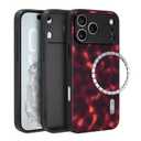Aijohnny Tortoiseshell Phone Case for iPhone 17 Pro Max,[Full Camera Protection],[Compatible with Magsafe], TPU Protective Shockproof Phone Cover, Lightweight Slim Case for Women