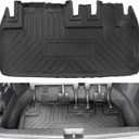 MotorFansClub Cargo Liner Fit for Sienna 2011 2012 2013-2016 2017 2018 2019 Trunk Liner Tray Rubber Rear Cargo Area Mat Protector Floor Mat (Without Power Folding 3rd Row Seats)