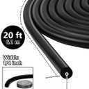 ZOWZOW 20FT Backer Rod, White Foam Rubber Caulk Saver for Gaps and Joints, Concrete Expansion Joint Filler, Weather Strip Seal Filler for Wall Cracks