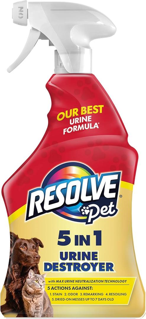 Resolve Pet Specialist Urine Destroyer Carpet Cleaner Spray  Urine Eliminator for Pet Stains & Odors Up to 7 Days Old, 22oz