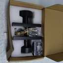 HIEMEY Matte Black Door Knobs Interior with Lock, Modern Privacy Rectangle Door Knob Door Handles for Bathroom Bedroom