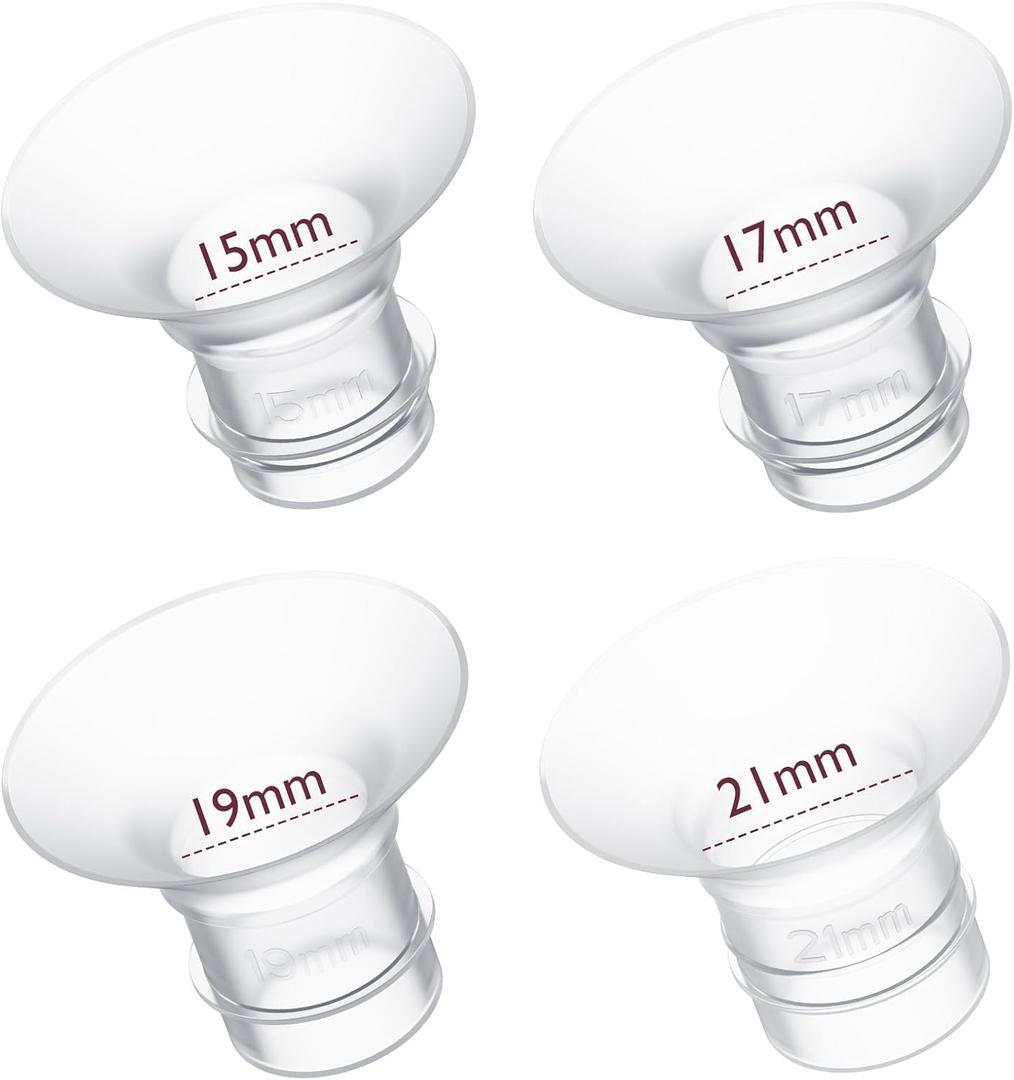 Momcozy Flange Insert 15/17/19/21mm Compatible with 24mm Flange/Shield of Most Pumps,Fit for Momcozy S9Pro/S12Pro/S12Pro-Quick Replacement Accessories, 4PCS