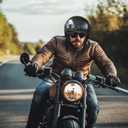 Yesmotor 3/4 Motorcycle Helmets Retro Open Face Vespa Scooters Helmet with Clear Visor for Men and Women- DOT Approved