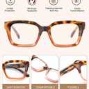 JOLISU 5 Pack Reading Glasses for Women, Blue Light Blocking Computer Readers,Square Eyeglasses with Spring Hinge