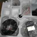 Westinghouse 7224800 100-Inch Industrial Ceiling Fan, HVLS Indoor/Outdoor Large Commercial Ceiling Fan with Remote, High Airflow DC Motor for Warehouses, Garages, & Large Rooms, Matte Black Finish