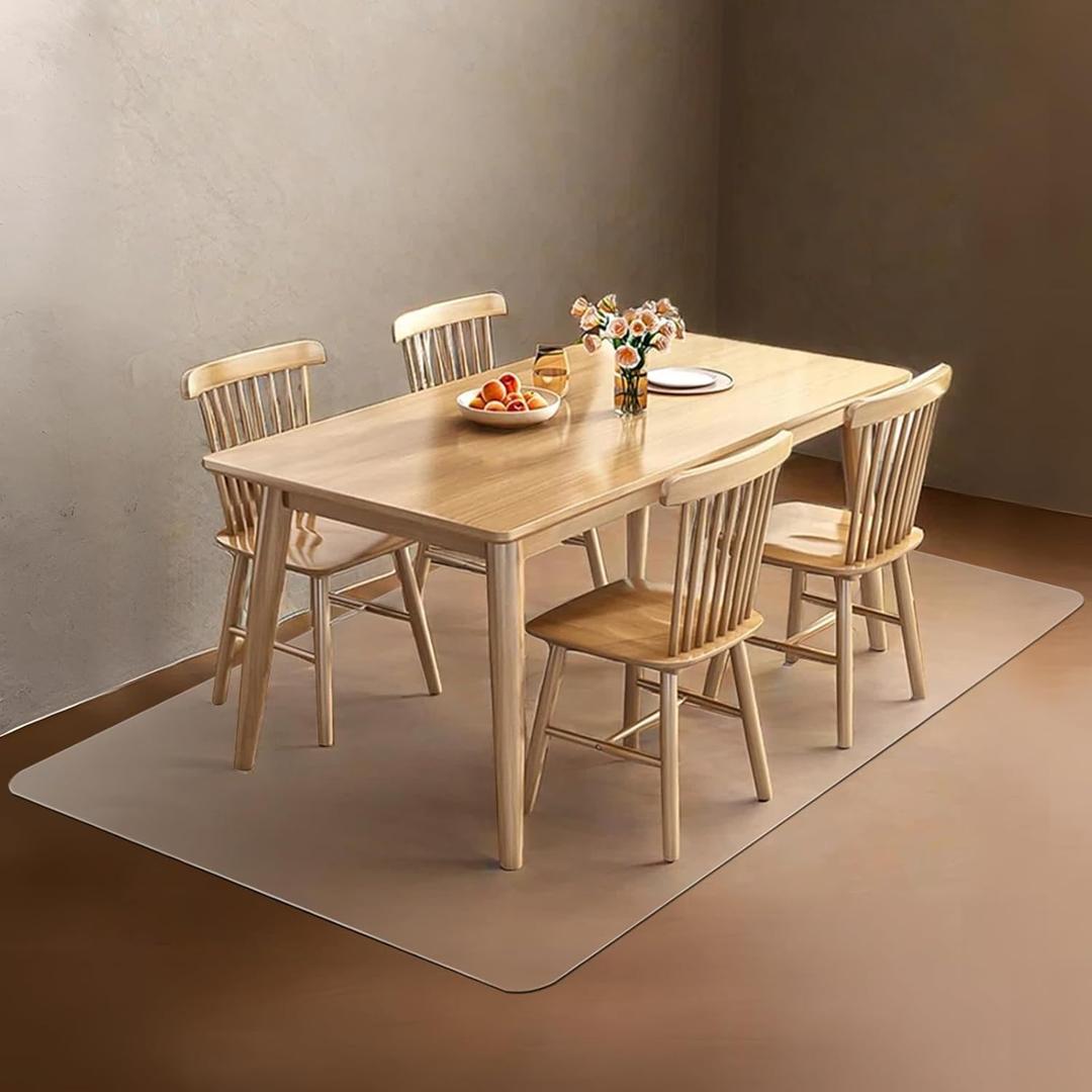 Azadx Office Chair Mat for Hardwood Floor, 6'9' Clear Desk Protector, Large Easy Glide Rolling Plastic Mat for Dining and Living Room