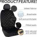 Jokuye 1 Pack Car Seat Cushion Comfortable Seat Cover for Cars, Full Back and Seat Cushion for Driver or Passenger-Black