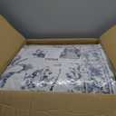 Washable Area Rug 3x5,Small Indoor Entryway Rugs with Non Slip Rubber Backing for Bedroom Living Room - Thin Floor Carpet for Entrance Home Office Dorm,Navy Blue/White