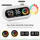 Mooking Alarm Clocks for Bedrooms, Digital Visual Timer for Kids, Rechargeable 199-Minute Silent Countdown Timers, Focus & Smoother Routines, Fitness Baking Studying Teaching
