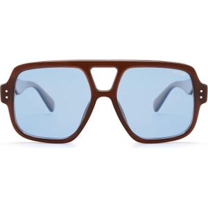 SOJOS Retro Square Polarized Aviator Sunglasses Womens Mens Trendy Vintage Aviators Shades SJ2613