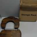 Lazy Susan Organizer Spice Rack - Spice Organization for Cabinet Height Adjustable Rotating Lazy Turntable, Pantry Kitchen Wood Revolving Seasoning Organizer (12 Inch)