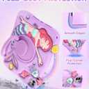 Boaretiu for iPad Air 11 Inch Case M3/M2 - for iPad Pro 11 Inch Cute Cartoon 3D Mermaids Girls Teens Soft Silicone Air 4th/5th Generation 10.9" Tablet Cover with Strap & Rotating Stand